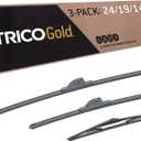 TRICO Gold 3-Piece Driver/Passenger/Rear All-Weather Automotive Replacement Windshield Wiper Blade Kit for 2011-2020 Dodge Journey; Includes 24", 19" & 14" Premium Beam Blades
