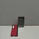 for Samsung Galaxy Z Fold 7 Case with Privacy Screen Protector & Hinge Protection, Wireless Charging, Ultra Thin Stylish Leather Matte PC Durable Shockproof Cover Phone Case for Fold 7-Red