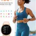 AGPTEK 5ATM Waterproof Smart Watch for Women Men, Ultra-Clear Screen Fitness Tracker with 100+ Sports Modes, Heart Rate Monitor, Pedometer & Sleep Monitor for Android & iOS Phones, Pink