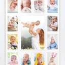 FramePro My First Year Picture Frame, Baby's First Twelve Months Photo Collage and Gender Neutral Keepsake, Ideal for Baby Shower, New Mom Gift and Nursery Decort, Displays One 5x7 Photo and Twelve 2x3 Pictures