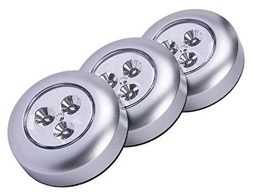 LIGHT IT! by Fulcrum, 30010-301 Stick-On Light, Silver, Pack of 3 