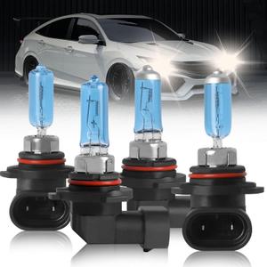 9005 9006 High Performance Halogen Headlight Bulbs For Honda Civic 2004-2013 Sedan 2014-2015 Light Bulbs 9005 High Beam+9006 Low Beam Combo, 300% More Brightness 5000K, 4PCS