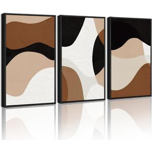 Drsoum Black Abstract Framed Wall Art Decor Minimalist Geometry Prints Shapes Illustrations Modern Art Decorative Ready to Hang - 11x14in Black Framed