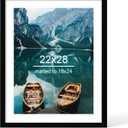 Hongkee 22x28 Frame, Black Wood Style - Display Posters 18 x 24 with Mat or 22x28 without Mat, Wall Mounting Horizontal and Vertical, 1 Pack