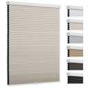 Changshade Cordless Cellular Shades, Blackout Room Darkening Black Out Honeycomb Blinds for Indoor Windows Bedroom, Pull Down Pleated Accordion Blind Easy Install, Shade Size 28" Wx50 H, Beige