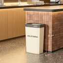 4 Gallon, Small Slim Garbage Can, Open Top Trash Can for Bathroom, Kitchen, Office, Bedroom, Living Room (NewTOPGrey)