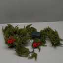 6.5FT Christmas Garland with Star Lights,Prelit Christmas Decorations,Lighted Garland with Battery Operated, Realistic Small Thorny Pine Greenery Home Decor for Mantle Fireplace Table Indoor Outdoor