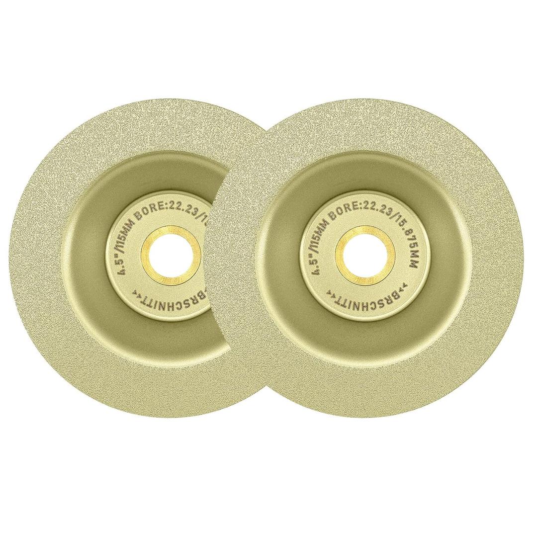 Diamond Grinding Cup Wheel 4-1/2 Inch - 115mm Diamond Cutting Disc for Dekton Porcelain Tile Ceramic Granite Marble Grinding Disc Fits 7/8-5/8 Inch Arbor 2pcs