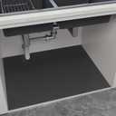Under Sink Mats-35" x 24" (Cut-to-Fit) Absorbent Shelf Liner for Kitchen&Bathroom Cabinets | Non-Slip, Quick-Dry Cabinet Liner for Under Sink, Vanity & Utility Storage (Grey, 35''x24'')