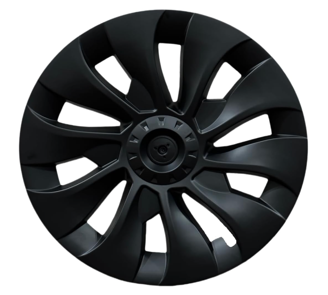 18 Inch Wheel Covers for Tesla Model 3 Accessories 2020-2023 Matte Black ABS Material Hubcaps Replacement for Tesla Model 3 1PCS（Whirlwind Style）