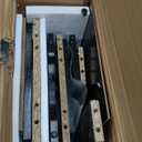 Floor Cabinet, Farmhouse Storage Cabinet with Barn Doors and Drawer, 11.81" D x 23.62" W x 39.37" H Black Freestanding Adjustable Shelf Organizer for Bathroom, Kitchen, Living Room