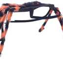 Halloween Dog Costume, Spider Pet Outfit, Small Dog Cosplay Accessory, 41.73x15.75x10.24 Inches Furry Legs Design, Adjustable Straps for Party Parade Holiday Events, Photoshoot Dress Up Fun (Orange)