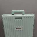 Folding Utility Cart Portable Rolling Crate Handcart Shopping Trolley Collapsible Tool Box, with Lid, Basket on 4 Rotate Wheels, for Grocery, Office, Teacher, Travel Shop Move Luggage (Green)