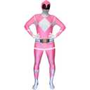 Morphsuits Power Ranger Costume Adult, Power Rangers Costume Adult Men, Power Ranger Costume Adult Woman (XX-Large, Pink)
