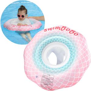 Inflatable Baby Swimming Float with Safety Seat Fun Swimming Pool Toys for Age 6-36 Months Toddler