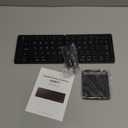 Samsers Foldable Bluetooth Keyboard, Portable Wireless Folding Keyboards for Travel, Support Up to 3 Devices for iPad, iPhone, MacBook, Android, Windows Laptop Tablet PC - Black (BT x 3)