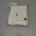 Unisex Kids Fleece-Lined Ribbed Thermal Knit Neck Warmer Gaiter | Dual Layer Winter Scarf Face Cover for Skiing Hiking (Beige/White)