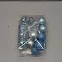 JOIEDOMI 24 Pcs Baby Blue Christmas Balls Ornaments Set, 1.6" Small Shatterproof Christmas Tree Decorations, Xmas Hanging Decor for Tree Wreath Garland Holiday Wedding Party Indoor Decor