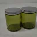 LETINE 19 Pack 4 oz Green Glass Jars with Silver Lids for Candle Making | Glass Candle Jars with Lids | Perfect for Sugar Scrubs, Herbal Products, and Bridesmaid Gifts