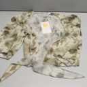 TASAMO Women's 2026 Summer Lightweight Short Bolero Cardigan Shrug Sheer Tie Front Top 3/4 Sleeve Jacket for Dress (X-Large, Ink Green)