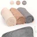 YFONG 3 Pack Hair Drying Towels, Hair Towel with Button, Super Absorbent Microfiber Hair Towel for Curly Hair, Fast Drying Hair Wraps for Women Girls, Microfiber Towel for Hair
