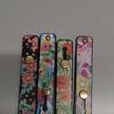 Weewooday 6 Pieces Phone Grip Holder Cell Phone Grip Strap Telescopic Finger Strap Stand Universal Finger Kickstand for Most Smartphones(Floral Color)