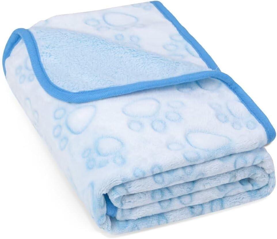 Blue Dog Blanket for Puppy Accessories Boy, Blue Dog Stuff for Small Kitten Indoor Cats, Washable Soft Puppy Essentials Supplies (32x40 inches)