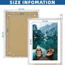Hongkee 20x28 Picture Frame Set of 2, Distressed White Wood Style - Display 16x24 Picture with Mat or 20 x 28 Poster without Mat, Wall Mounting Horizontal and Vertical