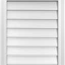 20"W x 24"H Rectangle Surface Mount PVC Gable Vent: Non-Functional, w/ 1-1/2" x 2" Brickmould Frame