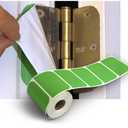 Door Hinge Masking Shields for Painting-Preformed Vinyl Adhesive Pieces for 3.5" Residential Door Hinges-Face Plate Pieces Only-50 Door Pack