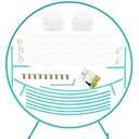 LANGXUN Large Size Metal Round Balloon Arch kit Decoration, for Wedding Birthday Party Decoration, Graduation Decorations and Baby Shower Photo Background (6ft - Blue)