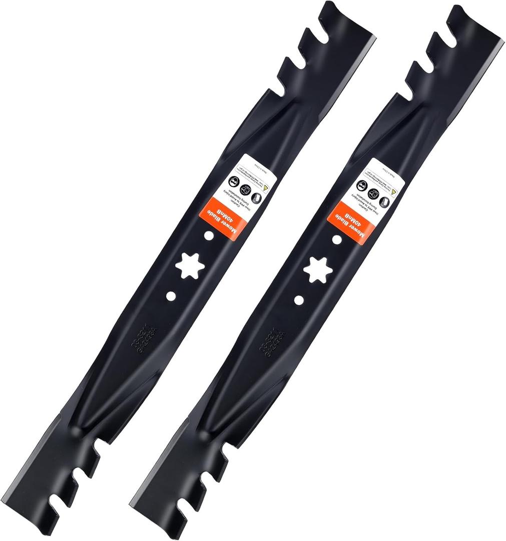 Grasscool 942-04308-X 942-04308 Mulching Blades for Troy Bilt Pony Bronco Cub Cadet 42 inch Deck Riding Tractor Zero Turn Mower XT1 ZT1 42 Lawn Mower Replace 942-0616 742-0616 942-04126 (6 Point Star)