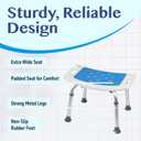 Shower Seat for Inside Shower - Bath Stool, Medical Shower Chairs for Seniors, Elderly, Handicap & Disabled - Adjustable Support Shower Bench w/Handles for Bathtub