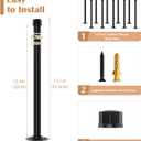 Pipe Shelf Bracket Set of 10 Heavy Duty Floating Shelf Bracket 12 Inch Metal DIY Industrial Pipe Shelving Hardware for Wall Closet, Black