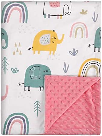 Soarwg Kids Baby Blanket Unisex Newborn, Super Soft Comfy Pink Elephant Blankets, for Toddler Baby Nursery Bed Blankets Stroller Crib Shower Gifts, 30 x 40 Inch
