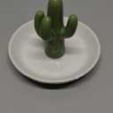 Homlouue Ceramic Cactus Ring Holder Cactus Ring Dish for Jewelry Cactus Decor for Friend Sister Birthday Wedding Anniversary Bridal Engagement Christmas Gift for Women