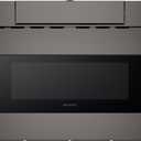 SHARP SMD2470AH Microwave Drawer Oven, 24-inch, 1.2 Cubic Feet, 950 Watt, Concealed Control Panel with Digital LCD Display, Black Stainless Steel
