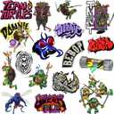 Teenage Mutant Ninja Turtles: Mutant Mayhem TMNT 50ct Vinyl Large Deluxe Stickers Variety Pack - Laptop, Water Bottle, Scrapbooking, Tablet, Skateboard, Indoor/Outdoor - Set of 50
