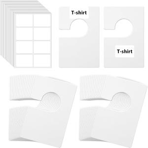 32 Pack Closet Dividers for Hanging Clothes Clothing Size Dividers,Size Markers for Clothing White Clothings Rack Reusable Closet Separators with 40 Labels Rectangular Clothings Closets Divider