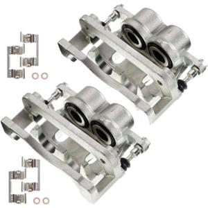 2x Front Dual Piston Brake Disc Caliper Assembly with Phenolic Fits 2008-2020 Chevrolet Silverado Avalanche Suburban 1500 Cadillac Escalade GMC Sierra Yukon 18B4918A 18B4919A