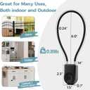 Fingerprint Cable Lock, Fridge Locks with Fingerprint Bluetooth APP Control, Smart Biometric Waterproof Child-Proof Refrigerator Lock for Kids & Adults Fridge French Door Cabinet Gate