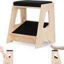 Double Step Footrest Under Desk,4 Adjustable Heights with Adjustment Stem