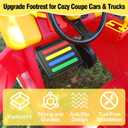 Upgrade Footrest Compatible with Cozy Coupe Universal Durable Floorboard for Cozy Coupe Truck Ride On Car Easy Install Accessories for Cozy Coupe Truck Ride-On Car