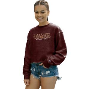 Blue 84 Women's NBA Officially Licensed Cropped Crewneck Sweatshirt Team Color (Medium)