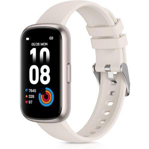 Fitness Tracker with 24/7 Heart Rate, Blood Oxygen, Sleep Monitor, 3ATM Waterproof Fitness Watch/Smart Watch/Activity Tracker, Pedometer/Step Counter, Calorie Tracker for Women Men, Starlight
