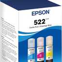 EPSON 522 EcoTank Ink Ultra-high Capacity Bottle Color Combo Pack (T522520-S) Works with EcoTank ET-2720, ET-2800, ET-2803, ET-2840, ET-4700, ET-4800, ET-4810