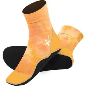XUKER Water Socks Quick Dry Swim Dive Sand Proof Socks for Beach Volleyball Sand Soccer (XL)