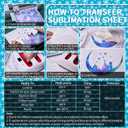 Christmas SublimationTransfer Sheets, 8 Pcs 12"x 12" Plain Color Pre-Printed Sublimation Paper for Heat Press Mug, DIY T- Shirts, Coasters