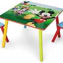 Delta Children - Disney Mickey Mouse Kids Table and Chair Set 3- Piece Set (2 Chairs Included) - Ideal for Arts & Crafts, Snack Time, Homework & More, Pink