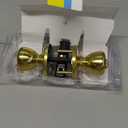 Kwikset Mobile Home Interior Privacy Door Knob with Lock, Door Handle For Bathroom and Bedroom, Polished Brass Keyless Turn Lock Doorknob (1 Count (Pack of 1))